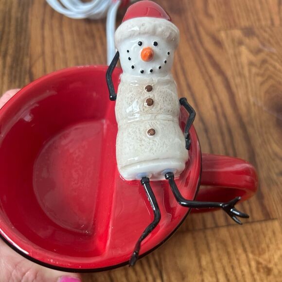Scentsy MELT MY HEART  Wax Warmer Plaid Coffee Mug Snowman Element - Picture 6 of 6